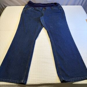 Hybrid & Company Dark Blue Flare Maternity Jeans
